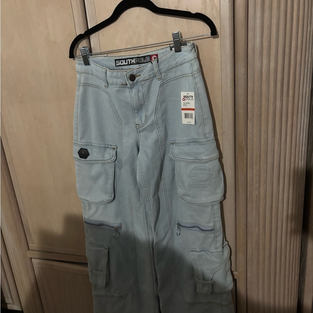 Southpole Light Blue Cargo Pants